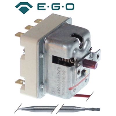 Termostat de siguranta 309°C, cu 3 contacte 20A, senzor ø 4x120 mm, lungime tub capilar 1800 mm - 375340