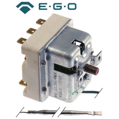 Termostat de siguranta 190°C, cu 3 contacte 20A, bulb ø 4 x 120 mm, capilar 3 m - 375364
