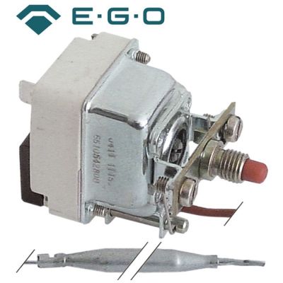 Termostat, 200°C, 1 contact, 0,5 A, senzor ø 6 mm, lungime senzor 130 mm, lungime tub capilar 900 mm - Cod 375379
