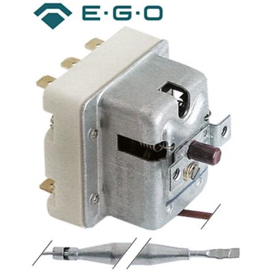 Termostat, 350 °C, 3 contacte, 20 A, senzor ø 6 mm, lungime senzor 89 mm, lungime tub capilar 1000 mm - Cod 375388