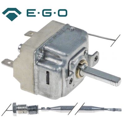 Termostat friteuza 48-190 °C, 1 contact, 16 A, dimensiuni bulb ø 6 x 107 mm, capilar 1470 mm - 375477