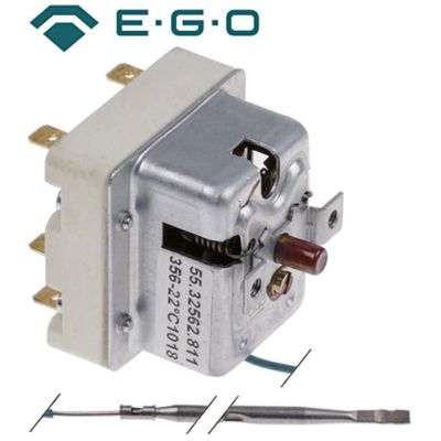 Termostat, 356 °C, 2 contacte, 0,5 A, senzor ø 3 mm, lungime senzor 190 mm - Cod 375479