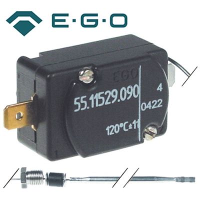 Termostat 120°C, contact 16A, senzor ø 4x91mm, lungime tub capilar 280mm, 5511529090 - 375520