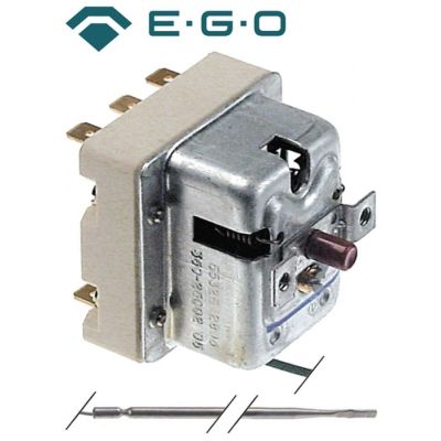 Termostat de siguranta 360 °C, cu 3 contacte 20 A, lungime tub capilar 900 mm, senzor ø 4 x 120 mm, EGO - 375562