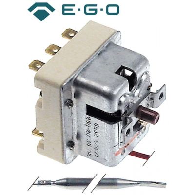 Termostat de siguranta trifazic, 250 °C, 20A, sonda ø 6 x 89 mm, lungime capilar 900 mm - 375580
