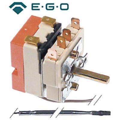 Termostat cu intrerupator 95-210°C, 55.13645.010, contact 1NO, 16A, senzor ø 3,1x200 mm - 375613
