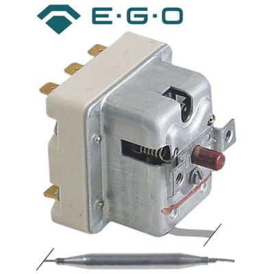Termostat de siguranta 140 °C, 3 contacte 20 A, senzor ø 6 x 88 mm, lungime tub capilar 890 mm, EGO - 375668