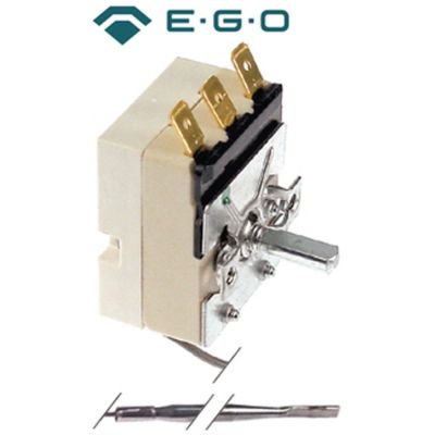 Termostat, temperatura maxima 91°C, gama temperatura 30-91°C, 1 contact, 16 A, senzor ø 3,1 mm, lungime senzor 201 mm - Cod 375712