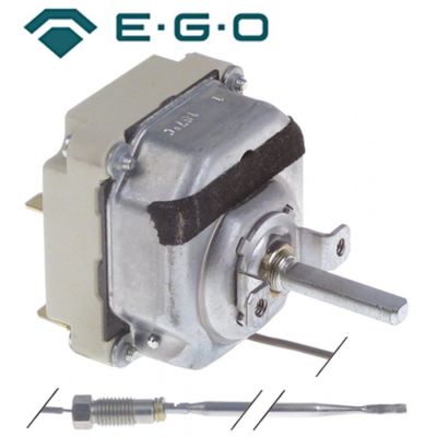 Termostat trifazic 60-185°C, cu 3 contacte 16 A, senzor ø 4 x 229 mm, ax. ø 6x4,6 mm - 375839