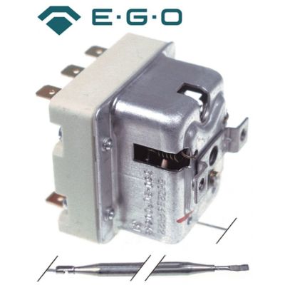 Termostat de siguranta, 236 °C, 3 contacte, senzor ø 6 mm, lungime senzor 77 mm, lungime tub capilar 1190 mm - Cod 375873
