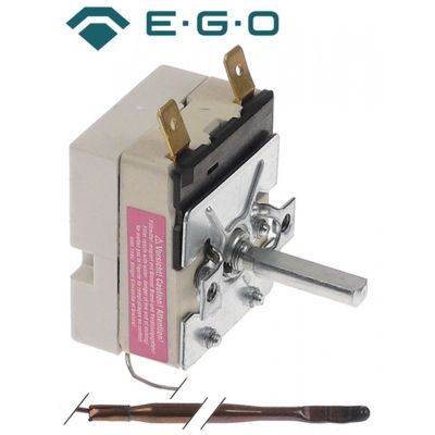 Termostat 100-500°C, contact 1NO 16A, senzor ø 4 x 160 mm, capilar 830 mm, ax D ø 6x4.6 mm, EGO 55.13082.010 - 376066
