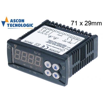 Controler temperatura Tecnologic TLY28H, sonde compatibile PTC / NTC, -50+150 °C - 379363
