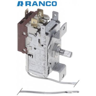 Termostat Ranco K61L1508, 4 contacte 6A, 250 V, capilar 1800 mm, rece -18,0 °C, cald -8,0 °C, ax ø 6x4,6 mm  - 379516