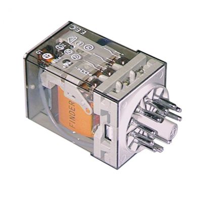 Releu cu 11 picioare, comandat in 230 V, cu 3 contacte in comutatie 3CO, 10 A - 380132