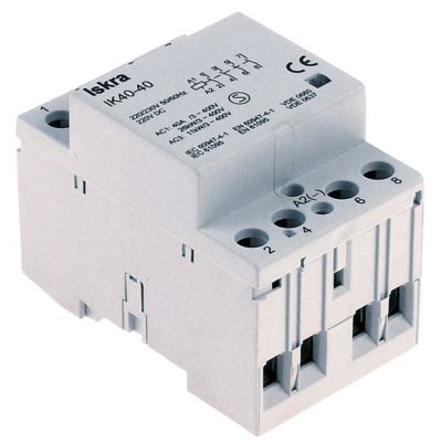 Contactor modular, 230 V, sarcina nominala 40 A, putere motor (AC3/400V) 5,5 kW - Cod 380259
