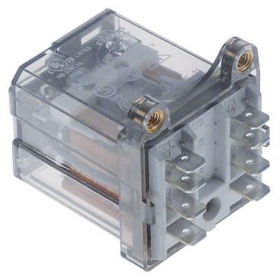 plug-in relay 230V AC 2CO 16A connection male faston screw mounting