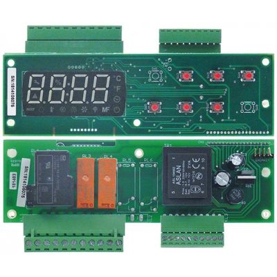 controler digital EVCO tip EVX003N7XXBXX02 dimensiuni de montaj 155x45mm 230V tensiune AC NTC