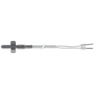 sonda/senzor de temperatura Pt100 cablu silicon senzor -100 până la +450°C racord cu 2 fire filet