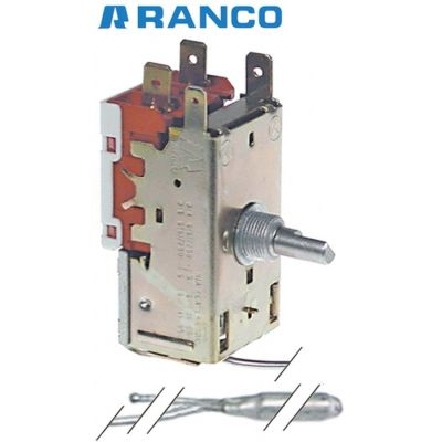 Termostat Ranco K50L3194, cu 2 contacte 6A, 250 V, rece +1°C, cald +10°C, senzor ø 10 mm, lungime senzor 40 mm - Cod 390273