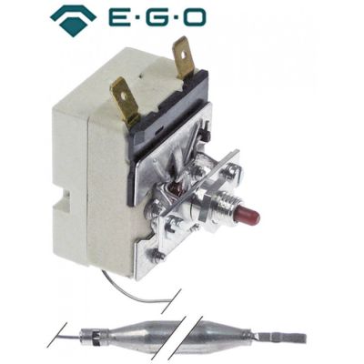 Termostat, 98 °C, 1 contact, 16 A, senzor ø 8 mm, lungime senzor 81 mm, lungime tub capilar 1050 mm - Cod 390348