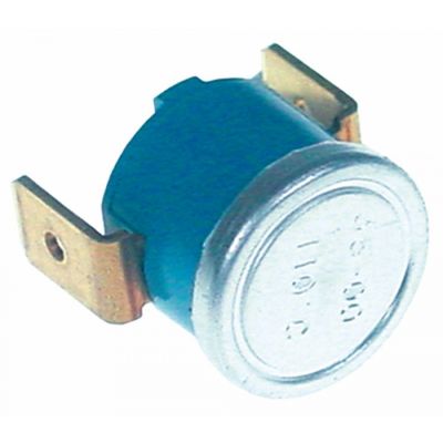 Termostat cu contact 110° C, contact 1 NC, 16 A, conector plat 6,3 mm vertical - 390350