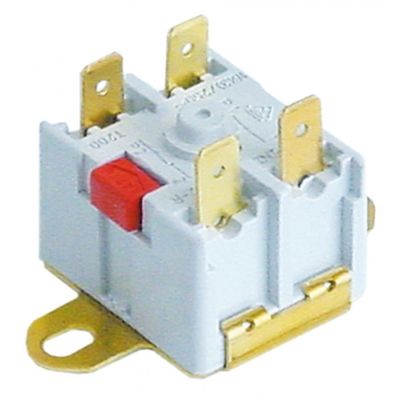 Termostat de siguranta cu bimetal 100°C, cu 2 contacte 16 A, 2 orificii de fixare - 390455