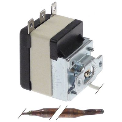 Termostat fara ax, max. 83°C, contact in comutatie 1CO, 16A, bulb ø 6 x 110 mm - 390686