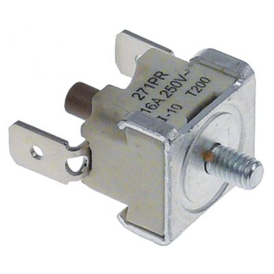 Termostat de siguranta 160 °C, cu bimetal, contact 16 A, filet M4 - 390693