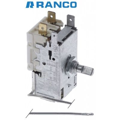 termostat RANCO tip K50-L3425 ø senzor 2mm L senzormm țeavă capilară 1000mm T cald -10°C