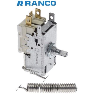 termostat RANCO tip K22-L8103 ø senzor 2mm L senzor 48mm țeavă capilară 1500mm T cald 10°C