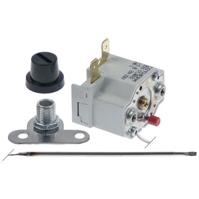 termostat T.max. 240°C 1cu -poli 1NC 20A ø senzor 3mm L senzor 110mm țeavă capilară 500mm