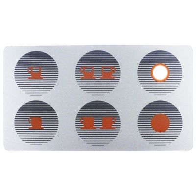 Folie tastatura cu 5 butoane, 80 x 44 mm - 402387