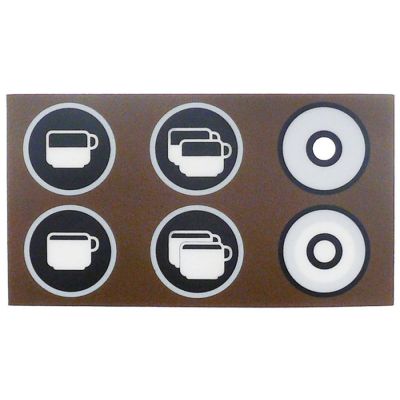 Folie tastatura cu 5 butoane, 80 x 44 mm, GENOVA - 402388