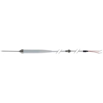 sonda/senzor de temperatura Pt100 cablu silicon senzor -70 până la +500°C racord cu 2 fire
