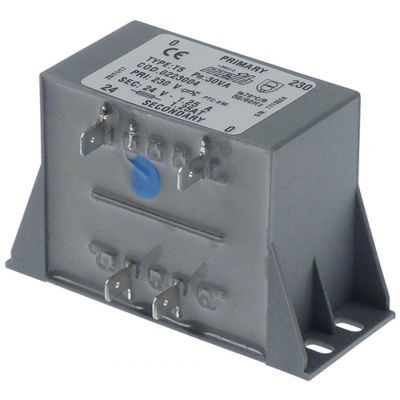 transformator primar 230VAC secundar 24VAC 30VA secundar 1.3A racord fișă plată masculină 6,3mm