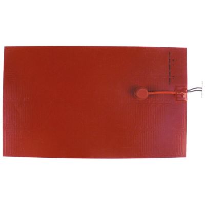 Rezistenta folie silicon rosu 400 x 240 mm, 1000W, 230V, cu limitator de temperatura, temperatura maxima 150°C, rezistenta plana autoadeziva - 416406