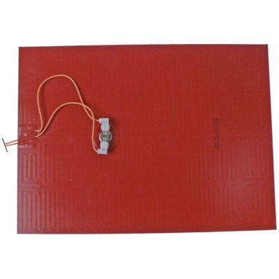 Rezistenta folie silicon rosu 375 x 275 mm, 650 W, 230 V, cu limitator de temperatura, t.max. 150°C, rezistenta plana autoadeziva - 418623