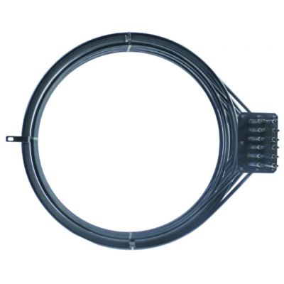 Rezistenta cuptor 21600 W, 230 V, cu 6 circuite, ext. ø 467 mm, int ø 405 mm, H tot 225 mm, flansa 130 x 90 mm - 418959