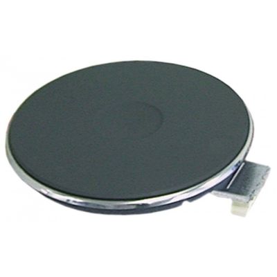 Plita electrica ø 180 mm, 1500 W, 230 V, contacte 4 suruburi, cu inel exterior inox 4 mm - 490002