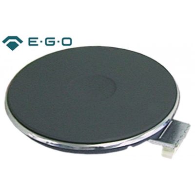 Plita electrica rotunda ø 180 mm, 2000 W, 230 V, contacte 4 suruburi, cu inel exterior inox 4 mm - 490006