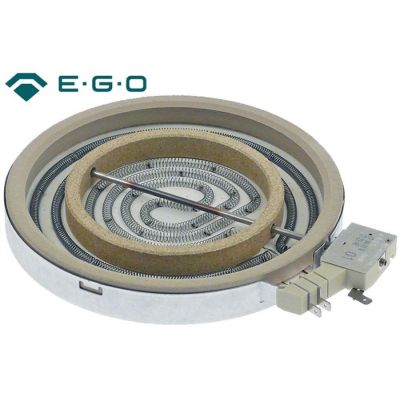 Rezistenta radianta ø 200 mm, 1800 W, 230V, cu 2 zone pentru plita vetroceramica - 490040