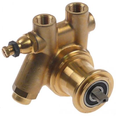 Pompa PO104X FLUID-O-TECH, debit 100 l/h, ax 4,8x11 mm, racorduri 3/8", cu filtru de apa oblic si bypass pentru reglarea presiunii - 500176