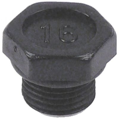 Surub capac orb din plastic, filet M16x1,5, H 17,5 mm, hexagon 22 mm - 504329