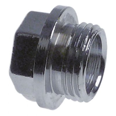 screw cap M18x1,5 L 18 mm chrome-plated brass key number 17 - 520471