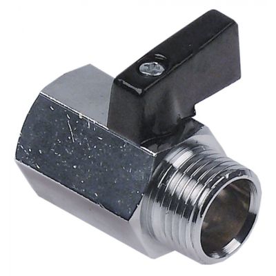 Robinet cu sfera cromat 1/2"-1/2", L 45 mm - 520724