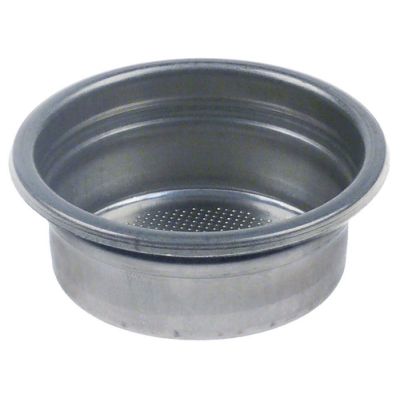 Filtru nepresurizat pentru 2 cafele, exterior ø 70 mm, montare ø 60 mm, H 26,8 mm, din inox, perforatii ø 0,35 mm - 526898