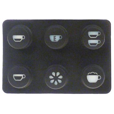 keyset L 97 mm W 66 mm brown buttons 6 cappuccino - Code 526971