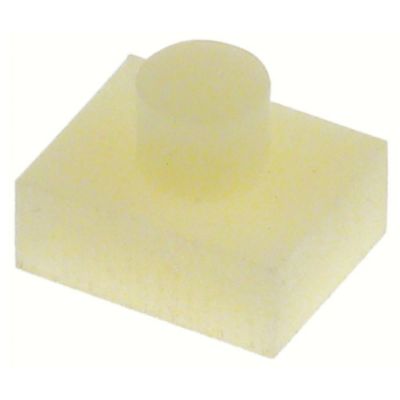 sliding plate rubber L 20 mm W 16 mm H 8 mm for lever ED ø 9 mm - 527845