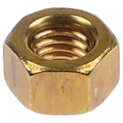 hexagonal nut M8 H 8 mm WS 13 brass Qty 1 pc - 527852