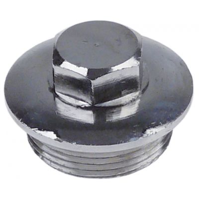 end cap M28x1,5 L 23 mm WS 17 chrome-plated brass - 527859